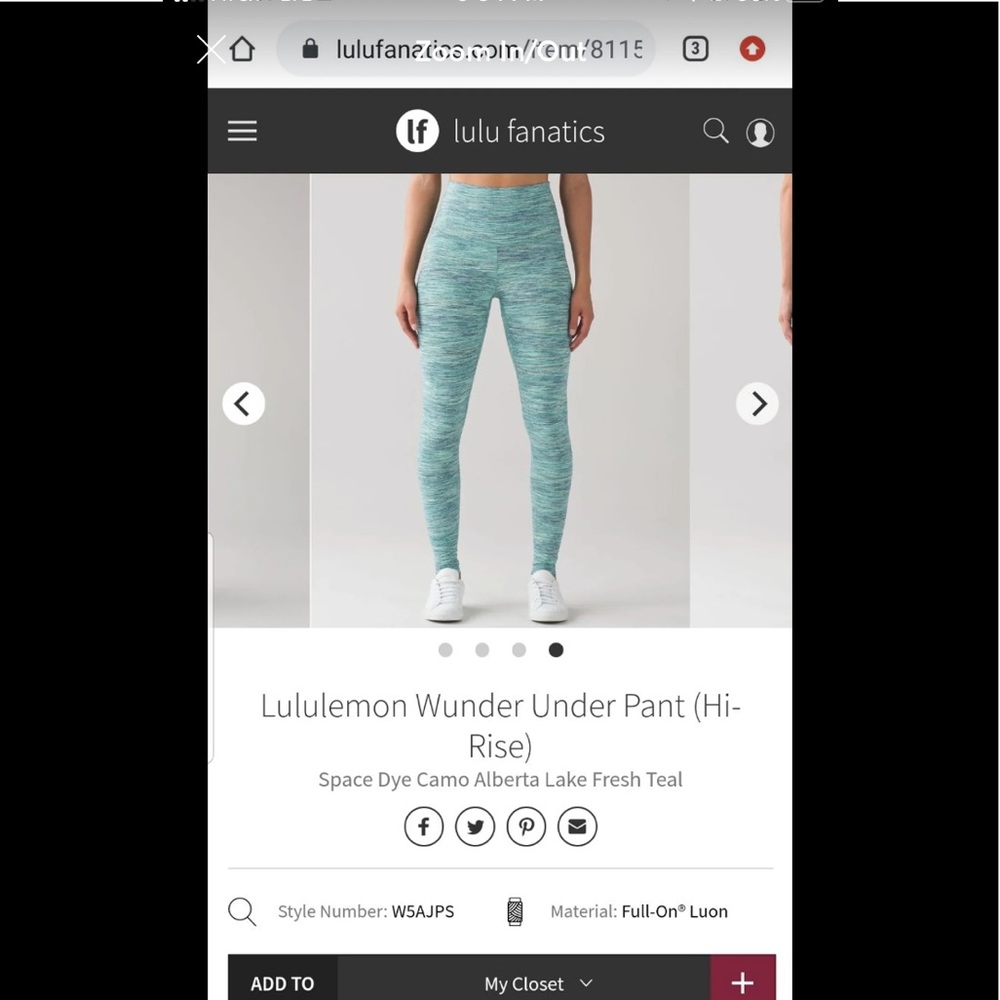 Two pairs of lululemon wunder unders - Picture 5 of 5